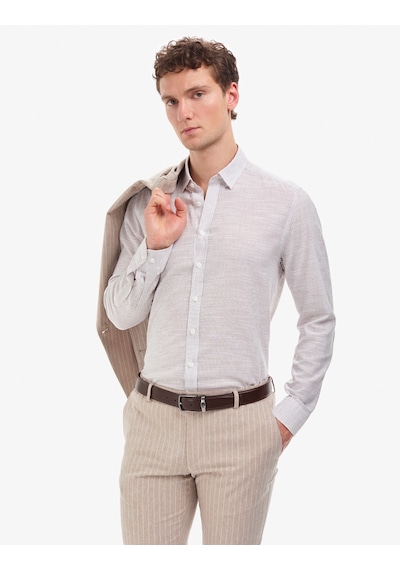 Pierre Cardin Erkek Koyu Kahverengi Gömlek Desenli 50320886-vr084