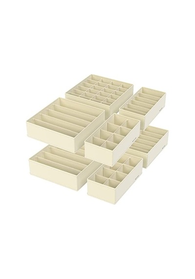 İç Çamaşırı Düzenleyici Set, 8'li Katlanabilir Kumaş Kutular İle 0