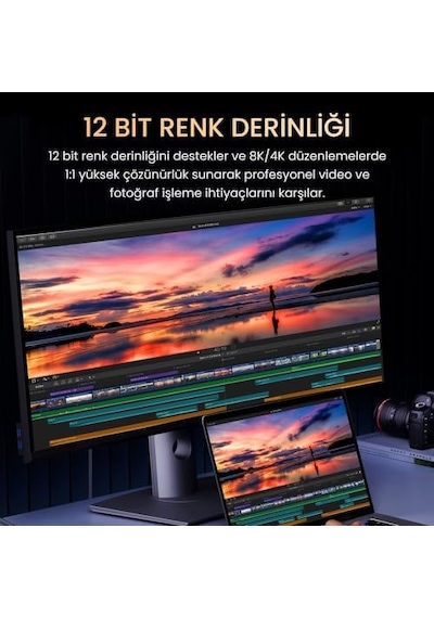 Type-c To Hdmı Kablo 8k 60hz 4k 240hz Hdr 3d 48gbps Örgülü Usb-c To Hdmı Kablo 2 Metre