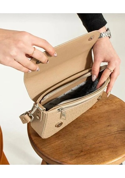 Just Polo Kadın Günlük Su Geçirmez Şık El & Omuz Çantası Shoulder Bag Kum