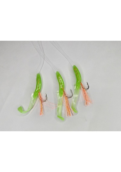 Silikon At Çek Takımı 2 Ad Silikon Balıklı Çapari 6,5 Cm Fıstık