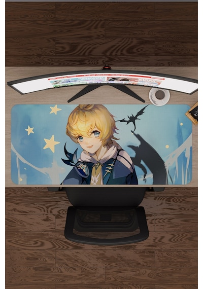 Mika Genshin Impact Anime Oyuncu V5 - 90x40 Xxl Gaming Mouse Pad Fare Altlığı