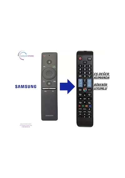 Samsung Uyumlu İle 49nu7500 Tv Yedek Kumandası