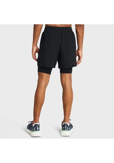 Under Armour Launch 5 Inch 2 In 1 Erkek Siyah Polo Yaka Tişört