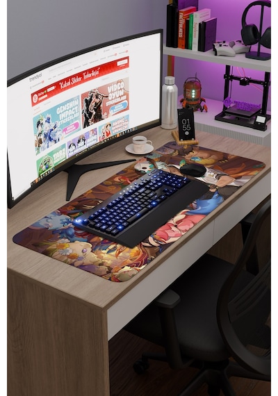 Ifa Genshin Impact Anime Oyuncu V2 - 90x40 Xxl Gaming Mouse Pad Fare Altlığı