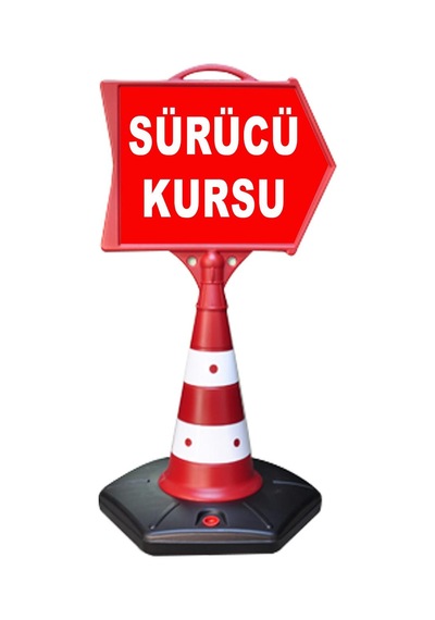 Sürücü Kursu Temalı Uyarı ve Ok Reklam Dubası