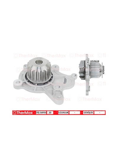 Thermax T01.312 Devirdaim Su Pompası Hyundaı Santafe. Tucson 2.0l D4ea Crdi Dizel 04-10 2510027400 -