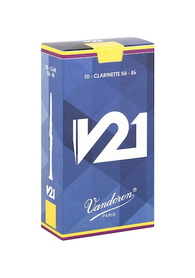 Vandoren Cr8035+ V21 Sib Bb Klarnet Kamışı No: 3.5+ Profesyonel - 10'lu Kutu Konik Tasarım, Dengeli Ve Zengin Ses Karakteri