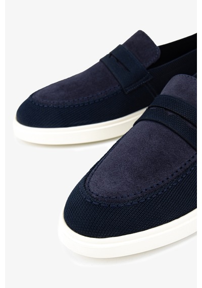 Valmenti Erkek Deri & Tekstil Lacivert Loafer Ayakkabı 1203 206 Erk Ayk Y26 Lacı Suet/trk