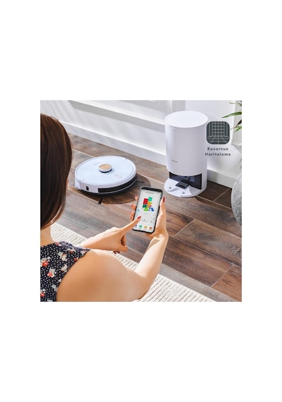 Homend Alex Laser Power 1284h Toz Hazneli Moplu 3 In 1 Akıllı Robot Süpürge (Teşhir)