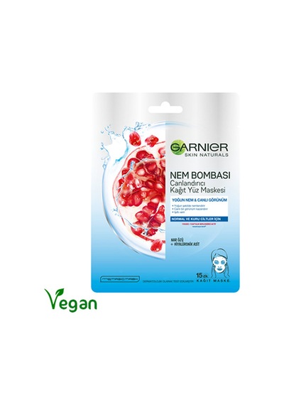 5 Adet Garnier Nem Bombası Canlandırıcı Kağıt Yüz Maskesi
