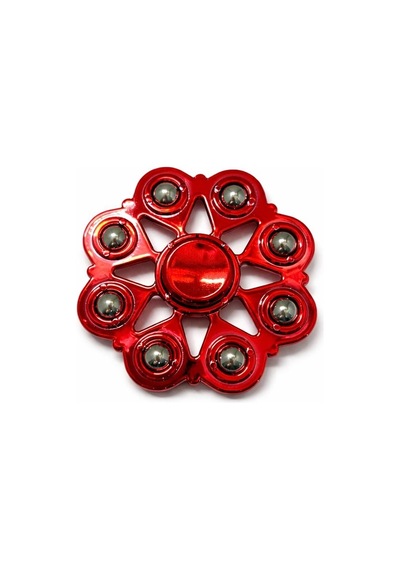 Metal Stres Çarkı Kırmızı 4 Farklı Desenli Fidget Spinner Stres Atıcı Ve Rahatlatıcı Stres Çarkı