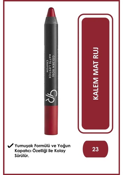 Mat Kalem Ruj - Matte Lipstick Crayon No: 23 0
