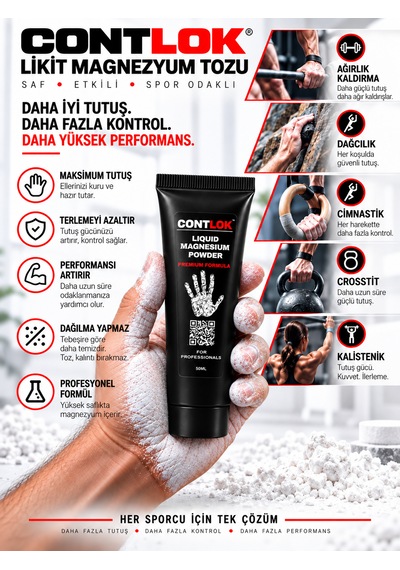 Likit Magnezyum Tozu - Elite Series Liquid Chalk 50cc - Calisthenics, Crossfit, Powerlift, Arm Wrestling, Fitness, Pole Sport