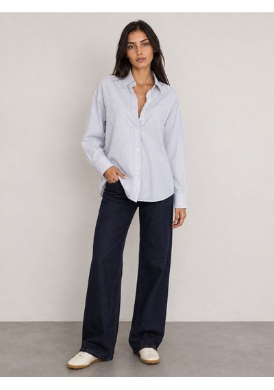 Loft Loose Fit Kadın Gömlek U.kol Lf2044844 Q1.v1 Lacivert