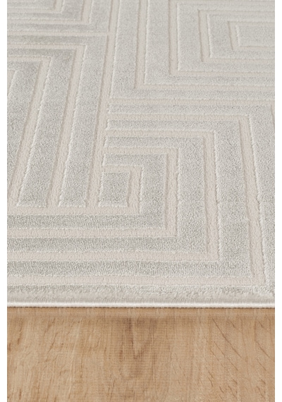 Mariesse Home Jasmine Serisi Bambu Dokulu Modern Sık Dokuma Koridor Kesme Yolluk Dokuma Makine Halısı E506 Gri