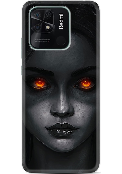 Xiaomi Redmi Poco C40 Kılıf Resimli Desenli Silikon Platinium Series Dark Woman 1887