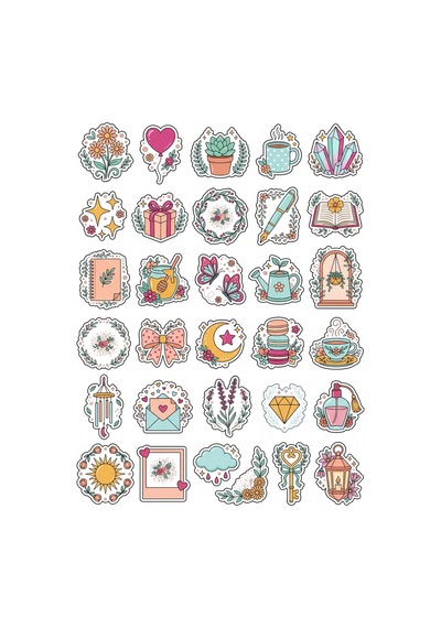 Okul Motivasyon Pastel Sticker Seti 150 Adet - 5'li Mega Paket - Laptop Defter Ajanda Etiketi Çok Renkli