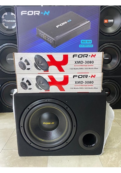 Forx Set 30cm Bass Forx 20cm İki Takım Midrange Forx Anfi 4000wat