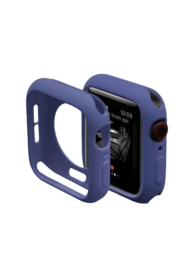 Newface Apple Watch Uyumlu  40mm Silikon Alt Kasa - Mavi Korumalı Kapak