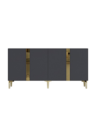 Ka1598ag Anka Konsol Ve Tv Sehpası Antrasit-gold 150cm