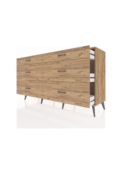 Hyperion Konsol 6 Çekmeceli 176x44x99 Çam-çam Çam-çam