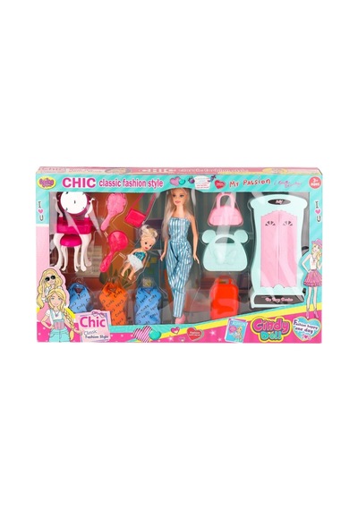 02259 Cindy Doll Dolaplı Bebek Oyun Seti -oyuncak