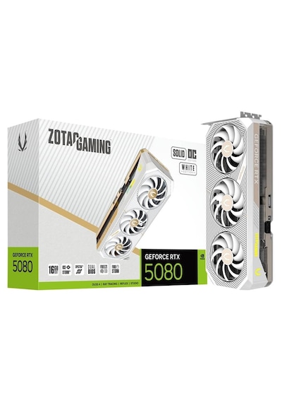 Zotac Geforce Rtx 5080 Gamıng Solıd Oc Whıte 16gb Gddr7 256bit Dlss 4 Ekran Kartı