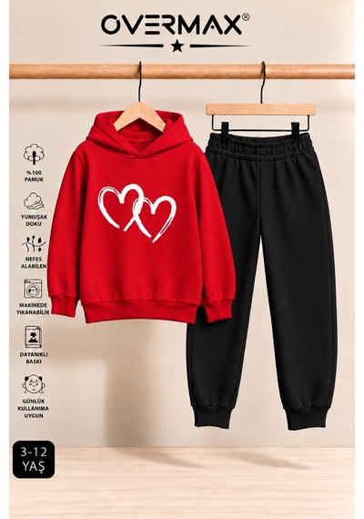 Overmax Çift Kalp Baskılı Çocuk Kapüşonlu Sweatshirt Eşofman Takımı 3-12 Yaş Kırmızı Üst-siyah Alt - 923598938 Kırmızı Üst-siyah Alt Overmax Çift Kalp Baskılı Çocuk Kapüşonlu Sweatshirt Eşofman Takımı 3-12 Yaş Kırmızı Üst-siyah Alt - 923598938 Kırmızı Üst-siyah Alt