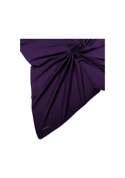 Mim Eşarp Mısırlı Eşarpları Queen Krep Düz Renk Eşarp 110x110 Cm Koyu Mor