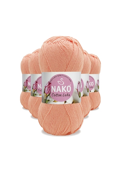 5 Adet Cotton Lüks Yelek Tunik Kazak Bluz Hırka İpi Yünü Somon 97594