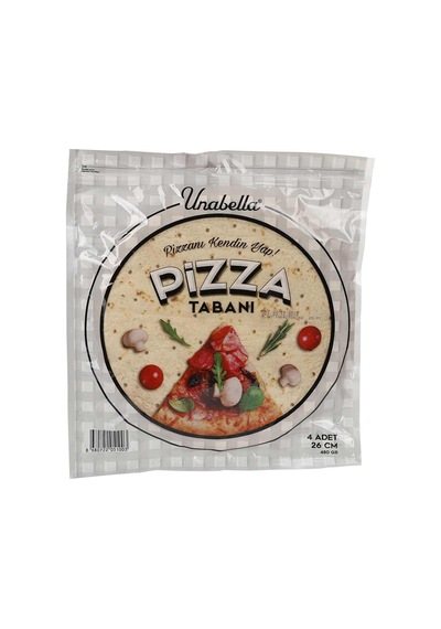 3 Adet Unabella Pizza Tabanı 26 Cm 4'lü 480 G