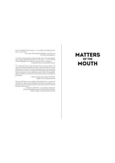 Matters Of The Mouth: A Holistic Guide To Achieving Optimal Oral And Overall Health