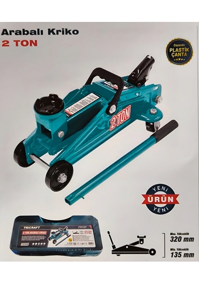 Tricraft 2 Ton Arabalı Kriko