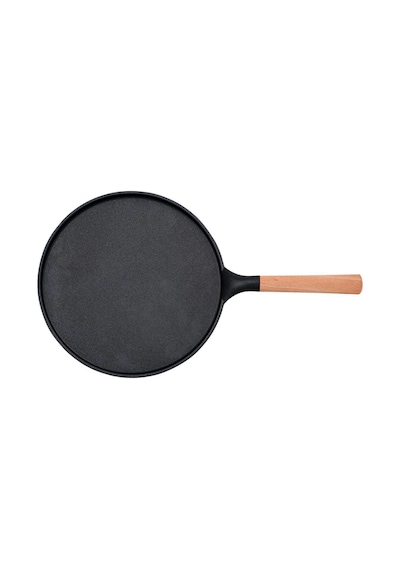 Noble Life Döküm Granit Krep Tavası 28cm Ahşap Saplı Düz