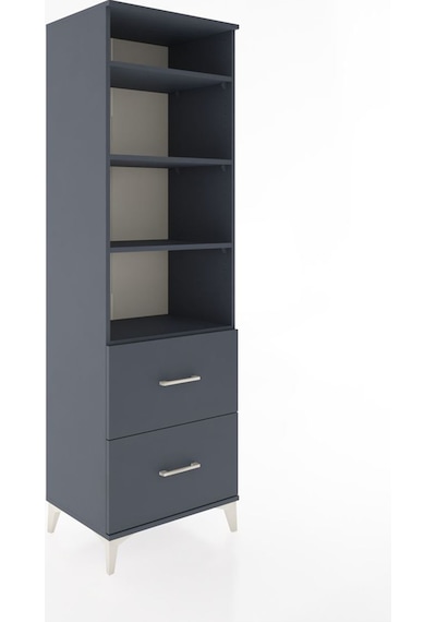 Hyperion Dolap 4 Raflı 2 Çekmeceli 60x44x195 Antrasit-antrasit Antrasit