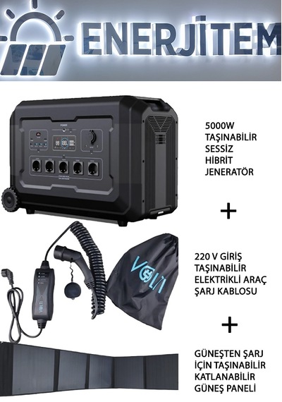 Elektrikli Araç Paketi,5 Kw 5000 W Sessiz Hibrit Jeneratör