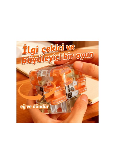 3d Labirent Zeka Küpü Eğitici Akıl Oyunu Çelik Bilyeli Sabır Ve Odaklanma Oyuncağı 3+ Yaş