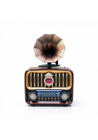 Rt-606a Nostaljik Gramafon Tasarım Radyo,bluetooth Özellikli Nostalji Radyo