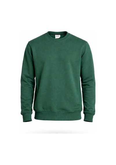 Basic Bisiklet Yaka Relaxed Regular Erkek Sweatshirt - 7556 Yeşil