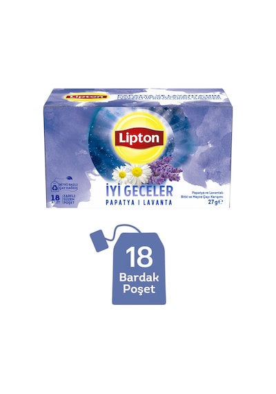 Lipton İyi Geceler Papatya Ve Lavanta Bitki Ve Meyve Çayı Karışımı 18li