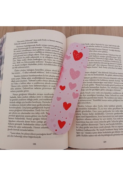 Kitap Ayracı - Sevimli Kalpler Model2