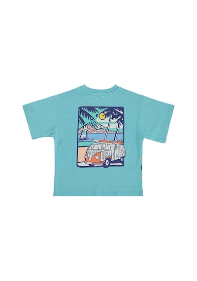 Civil Boys Surfers Minibüs Baskılı 2-5 Yaş Tişört - Yeşil Koyu Mint