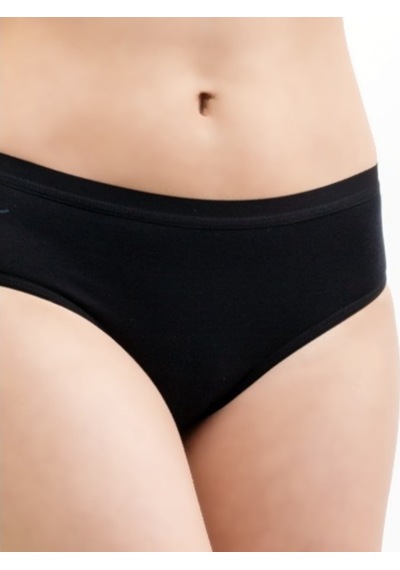 The Don Organic Blended Bayan Mid Rise Brief - Orta Kenarlı Siya