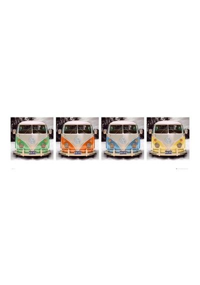 Vw Camper Beach Quad Door Poster