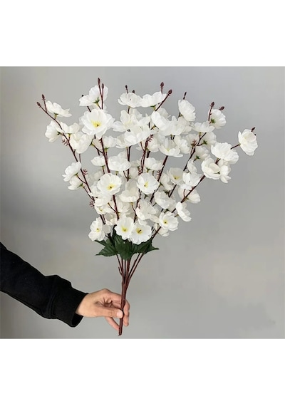 Rüzgar Yapay Çiçekçilik 40 Cm Bahar Dalı Beyaz