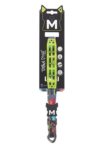 M-pets Urban Style Dna Köpekler İçin Şok Emici Gezdirme Kayışı Medium 2x120 Cm 244-58053.01 Çok Renkli