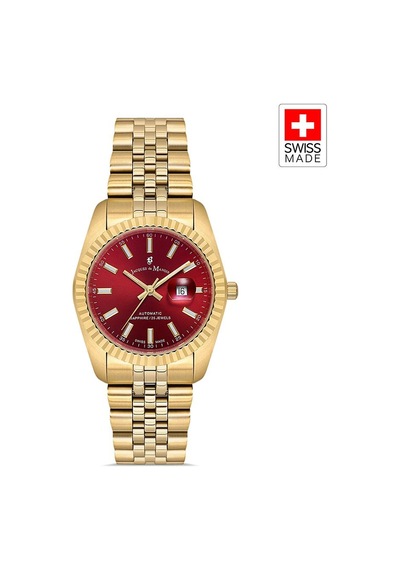 Inspıratıon Jwl04121 Sellita Sw100, 25 Jewels Otomatik Mekanizmalı, Swiss Made Kadın Kol Saati Altın Rengi