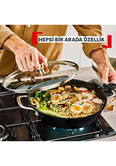 Tefal Explore Fusion Core 9x Şef Tavası - 28 Cm 001 Siyah