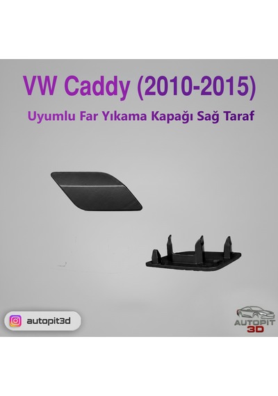 Vw Caddy 2010-2015 Uyumlu Sağ Far Yıkama Kapağı